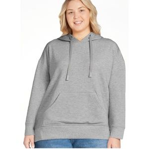 Athletic Works Med. Gray Heather Women’s Soft Hoodie With Front Pockets XXL NEW
